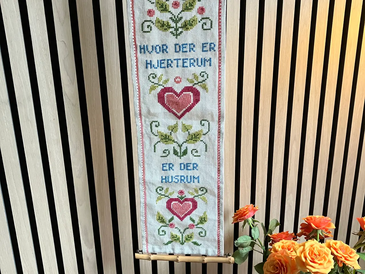 Billede 1 - Vintage klokkestreng med tekst
