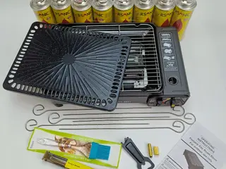 NY! 2200W Gasgrill + 12 Dåser med GAS
