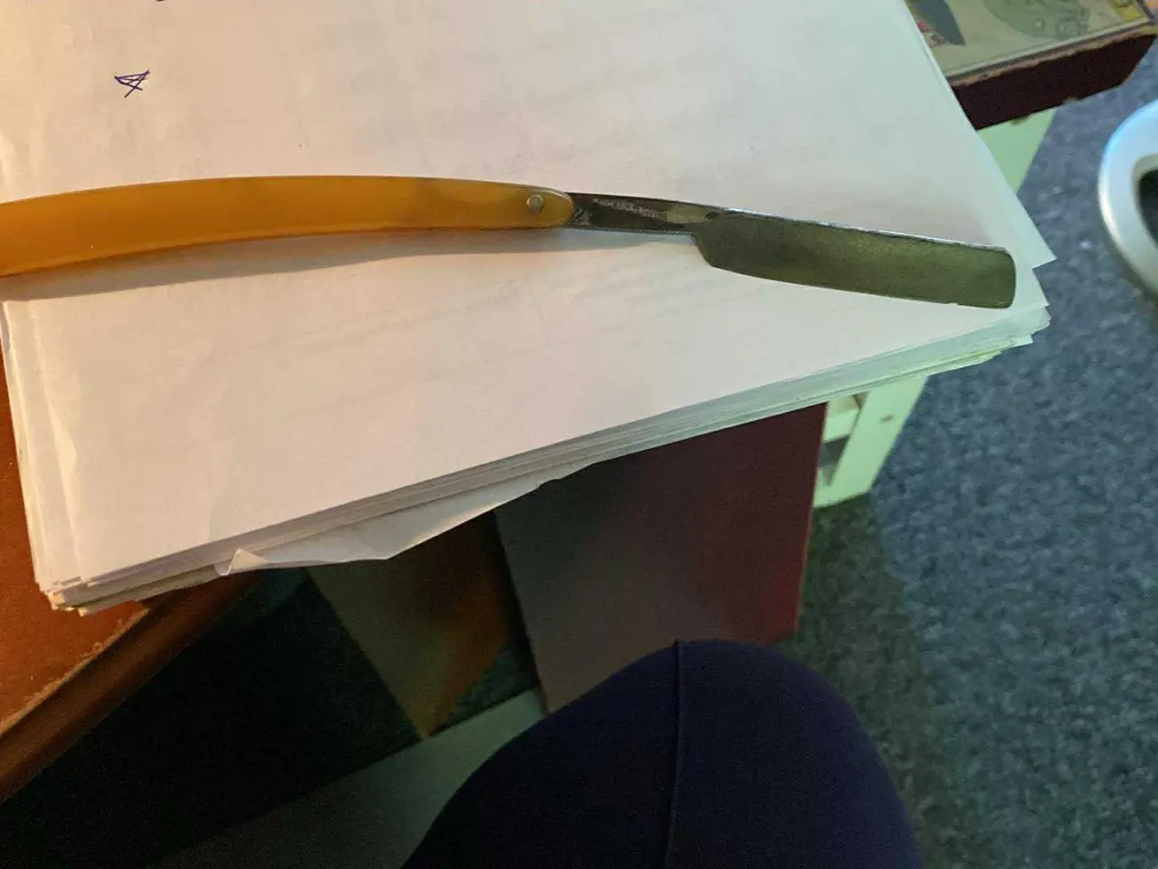 Billede 2 - Barberkniv fra Biedermeier