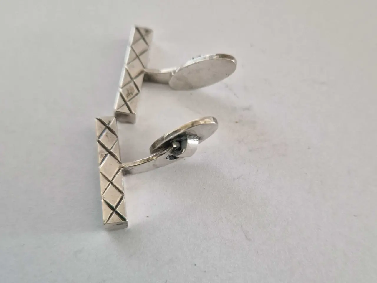 Billede 3 - Vintage sterling manchetknapper I harlekin design