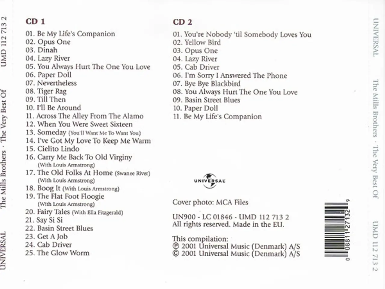 Billede 3 - The Mills Brothers – The Very Best Of… – 2CD