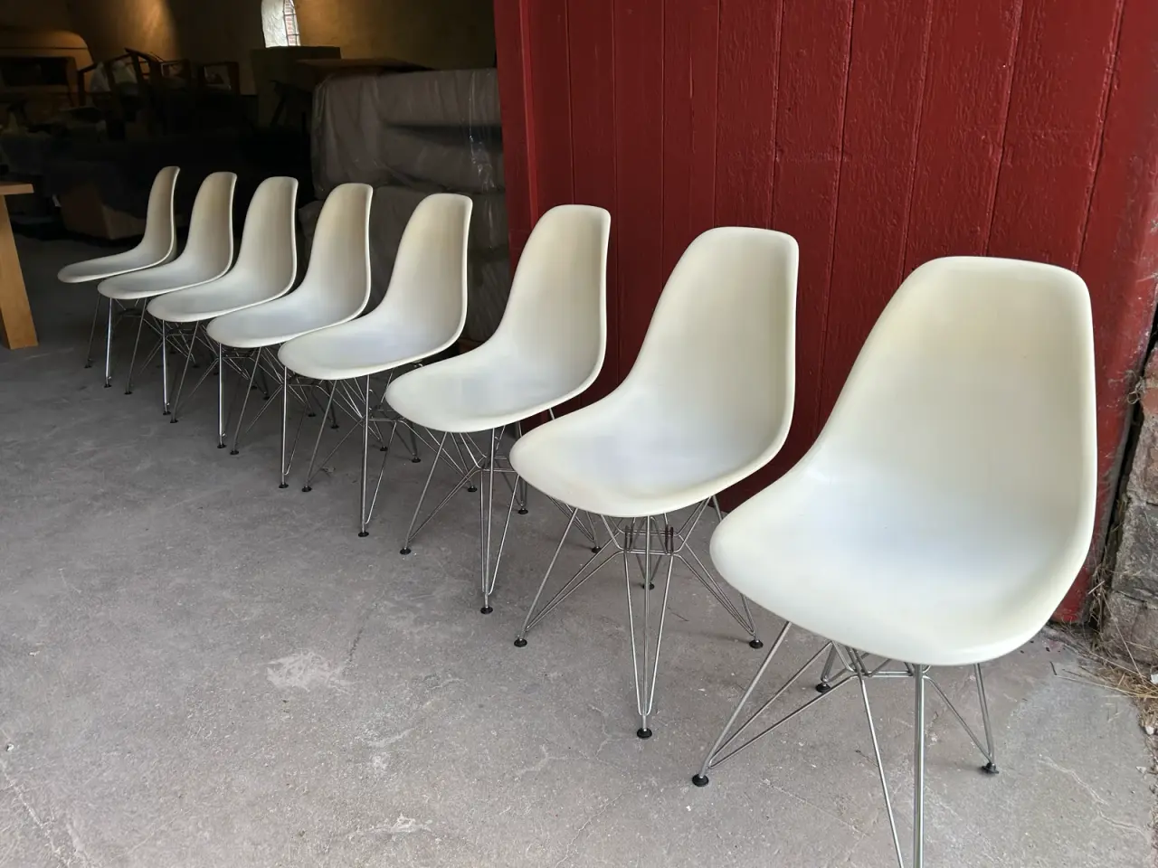 Billede 7 - 8 stk. flotte Eames DSR-stil spisebordsstole (Repl