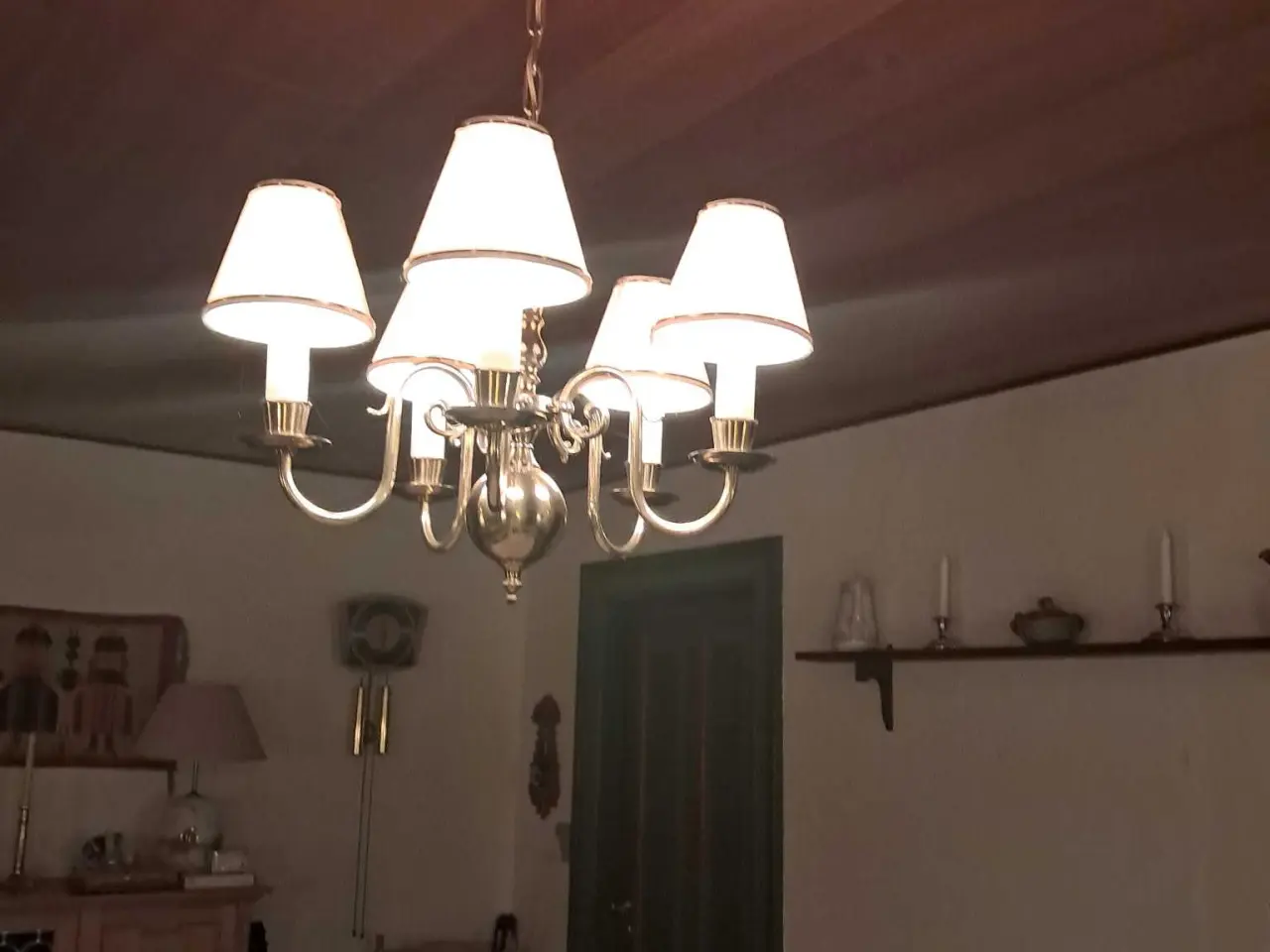 Billede 1 - Loftslampe sælges i messing