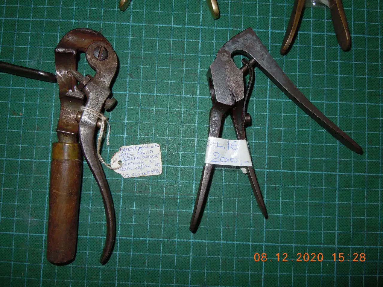 Billede 9 - Ladeværktøj, Haglpatroner, Berdan fænghættetænger.