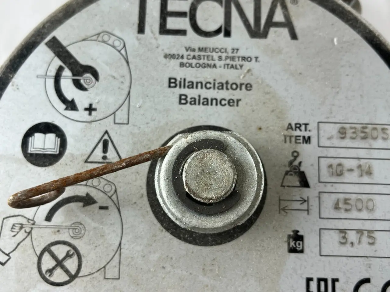 Billede 4 - Tecna 9350S Tool Balancer 10–14 kg 4500 mm Spring