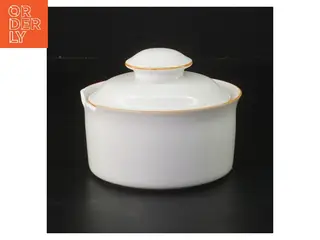 Porcelæns skål med låg fra Rrstrand (str. Ø 11 cm)