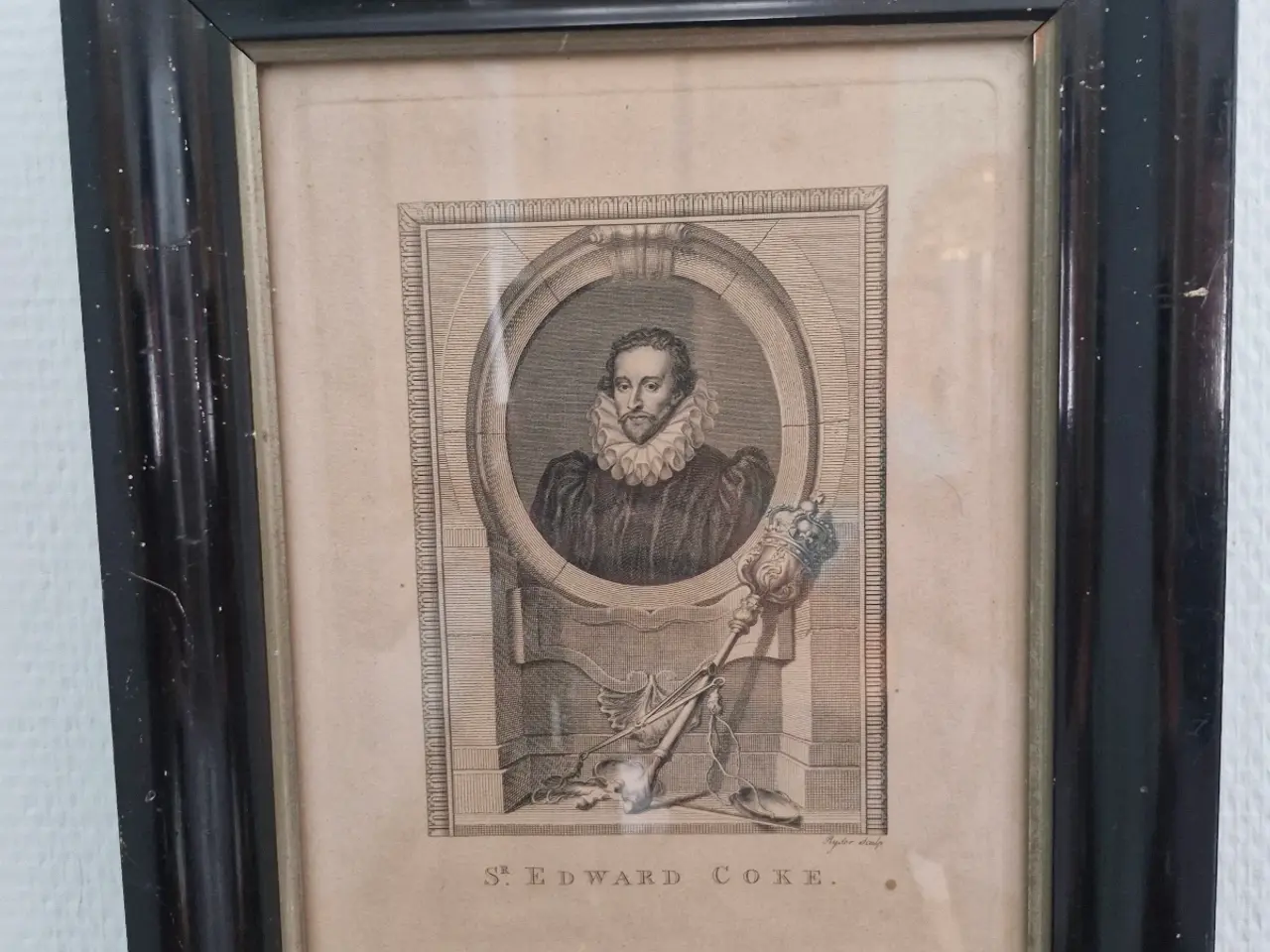 Billede 1 - Kobberstik: Sir Edward Coke (1552-1634).