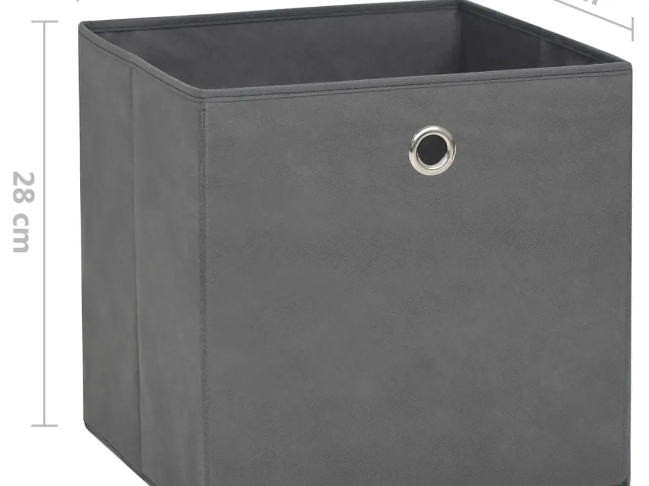 Billede 7 - Opbevaringskasser 10 stk. ikke-vævet stof 28x28x28 cm grå