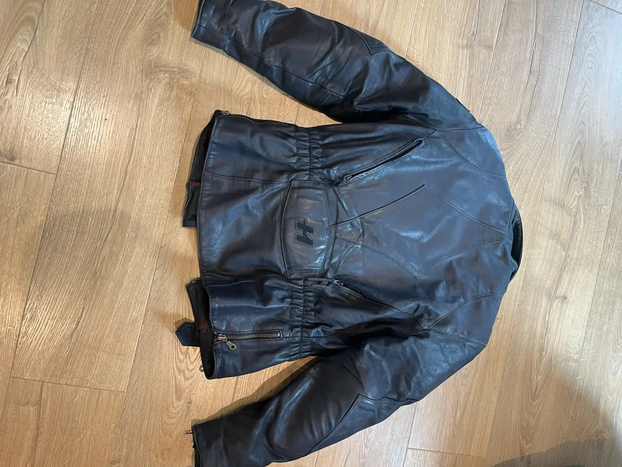 Billede 6 - Klassisk læderjakke motorcykeljakke sort str 36