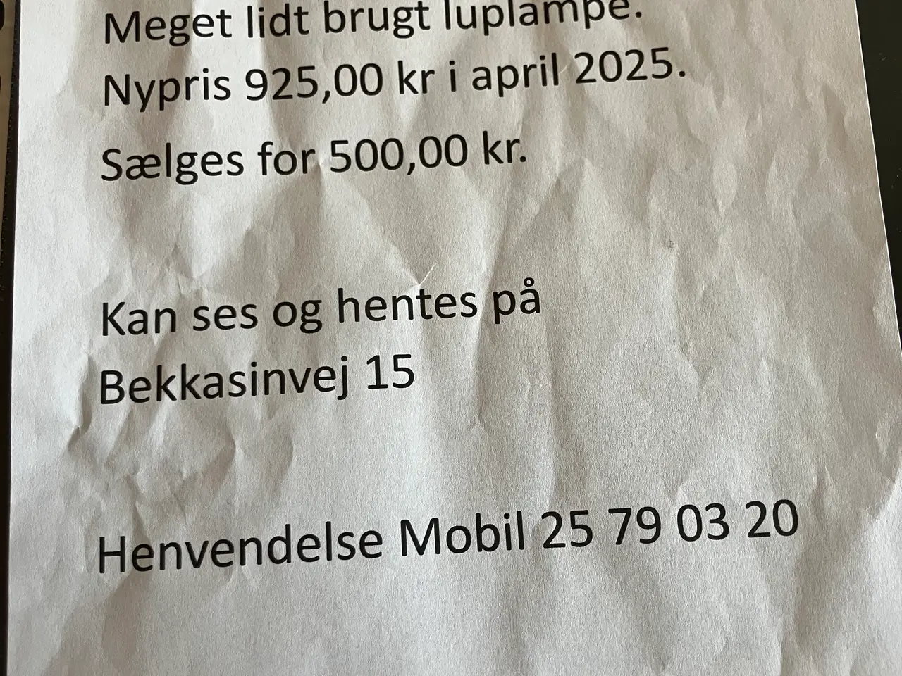 Billede 1 - Manutan Luplampe til svagtseende