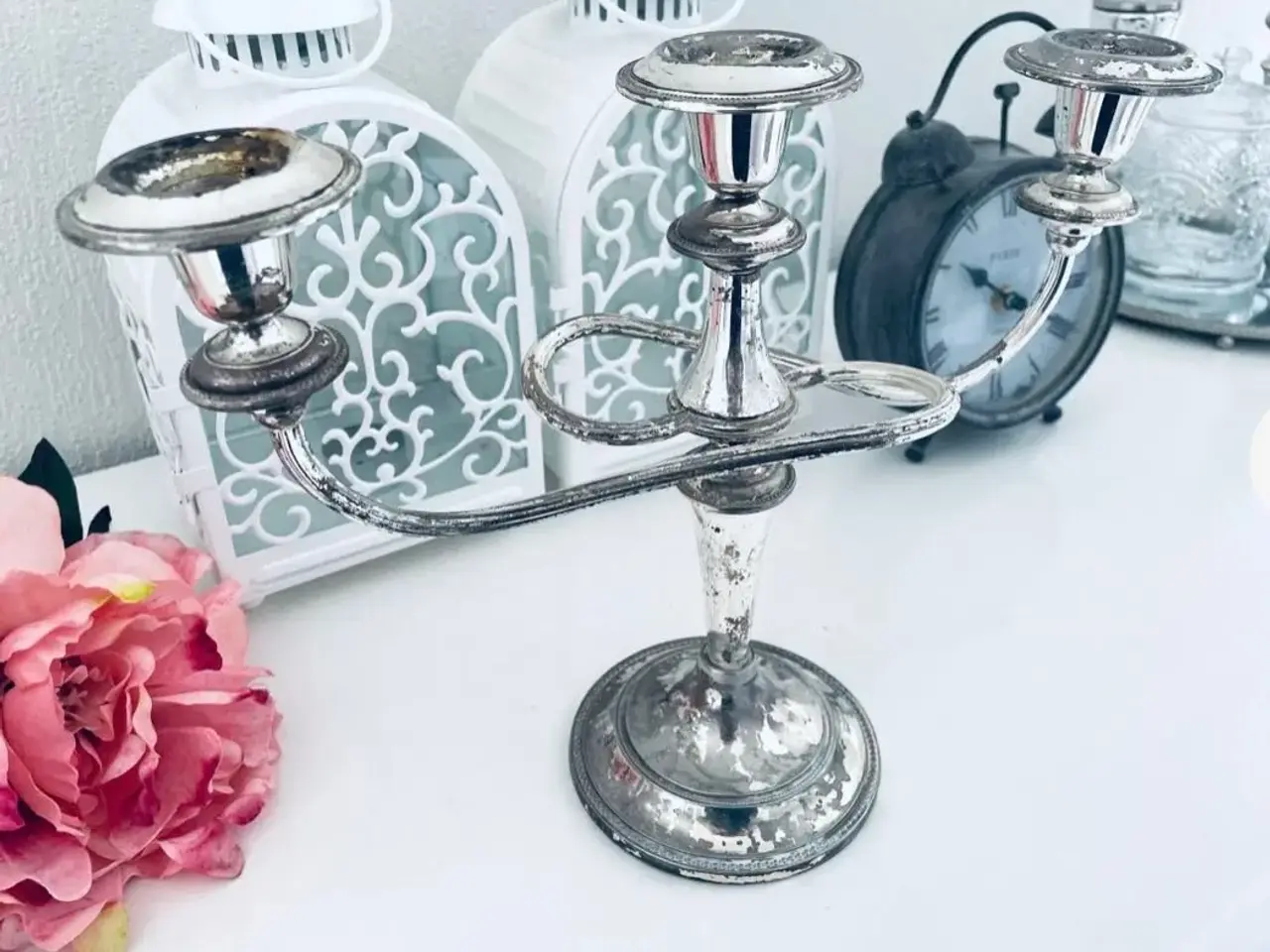 Billede 3 - Vintage lysestage med masser af patina
