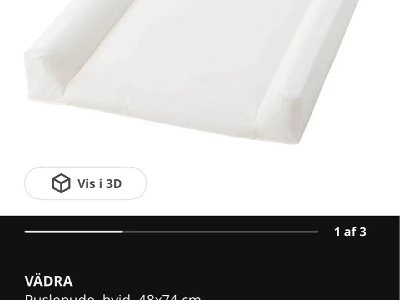 Billede 5 - IKEA VÄDRA puslepude hvid 48x74 cm