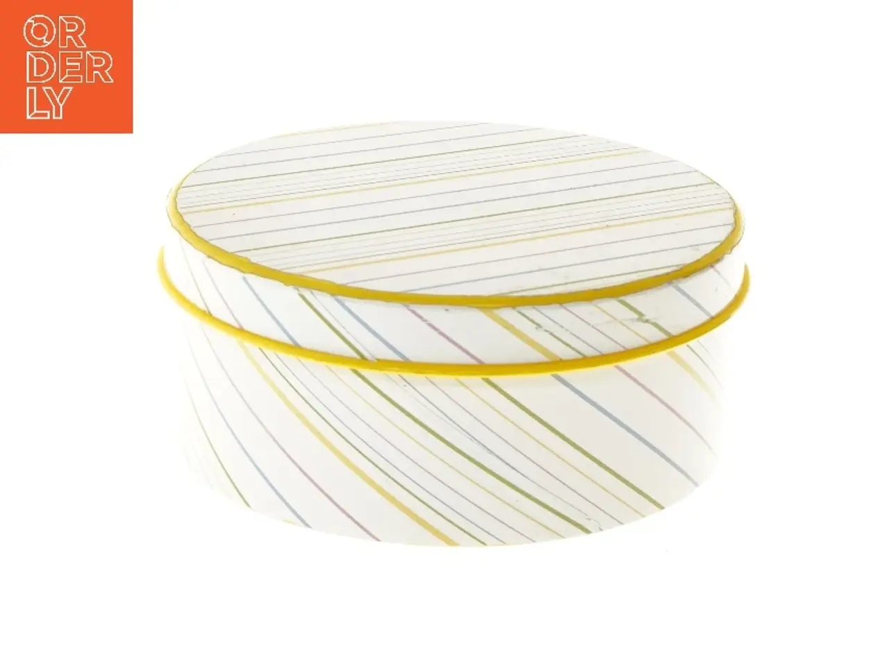 Billede 1 - Rund opbevaringskasse med låg (str. 19x8 cm)