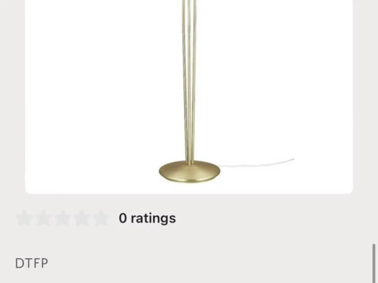 Billede 3 - Gulvlampe i messing