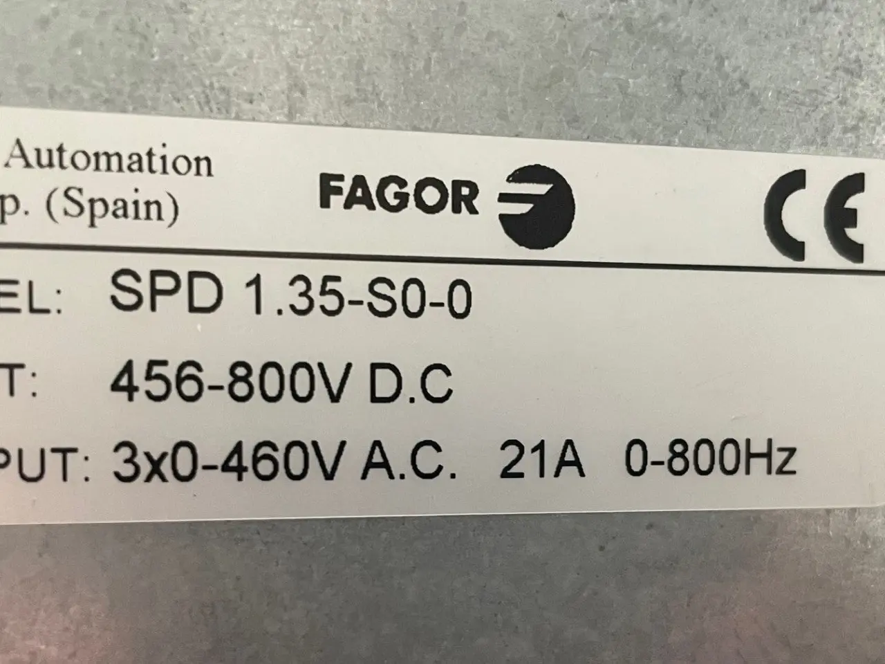 Billede 2 - Fagor Automation SPD 1.35-S0-0 Digital Spindle 21A