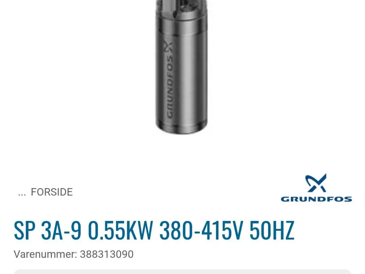 Billede 1 - Grundfos dykpumpe eget vandværk