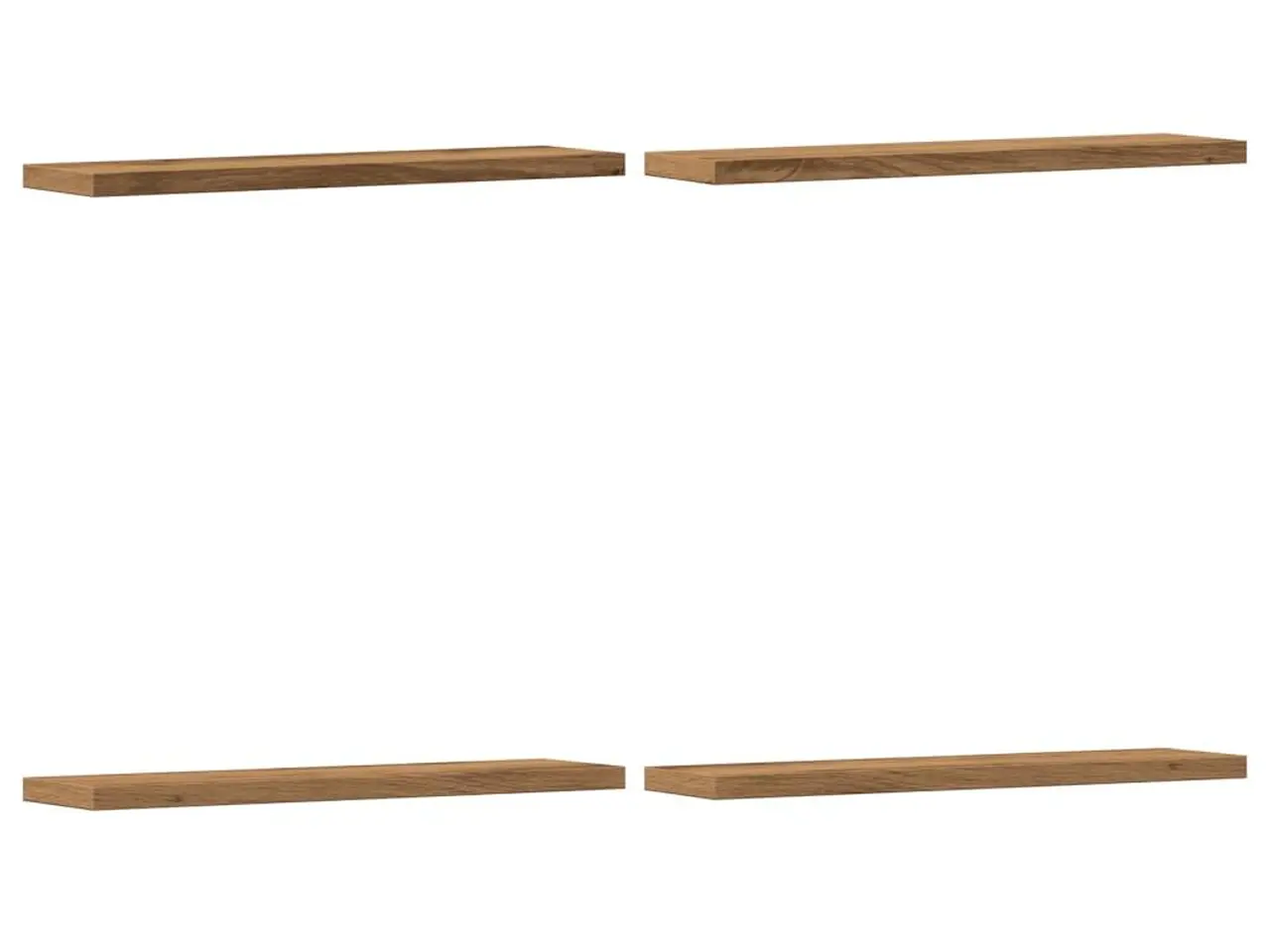 Billede 2 - Væghylder 4 stk. 40×10×1,5 cm i konstrueret træ - kunsteg