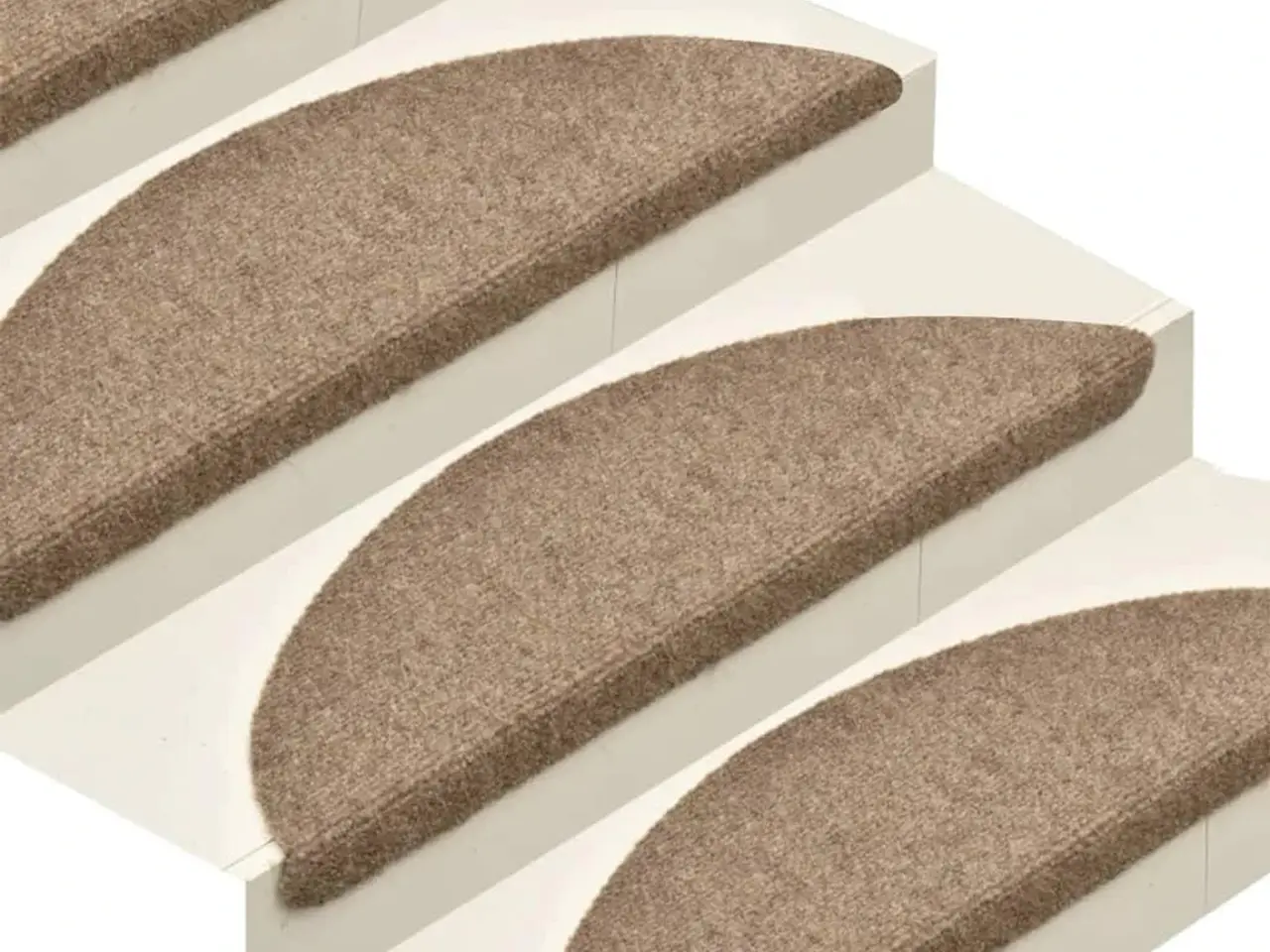 Billede 4 - Trappemåtter selvklæbende 15 stk. 65x21x4 cm beige halvrund store