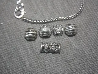 5 stk. charms som passer Trollbeads/Troldekugle