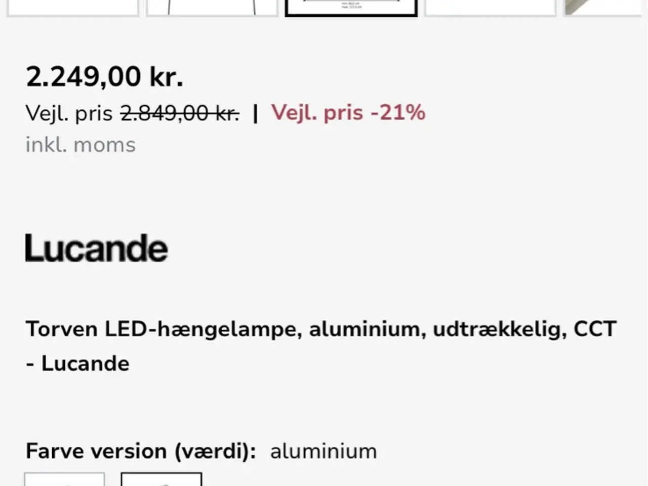 Billede 8 - Lucande, Torven LED-hængelampe, aluminium