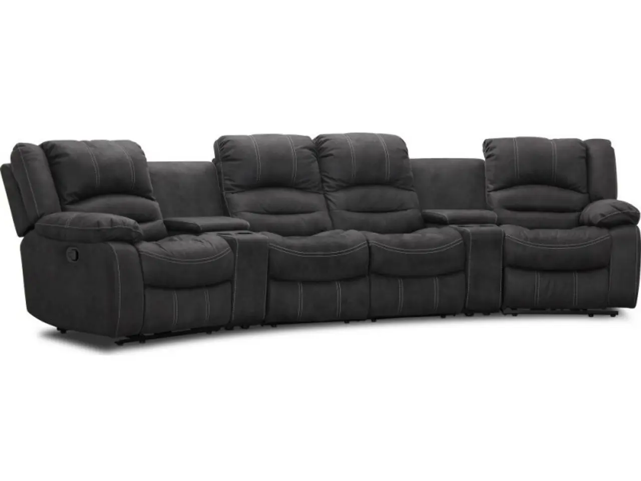 Billede 1 - Cinema 4-personers sofa med justerbar nakkestøtte - Grå