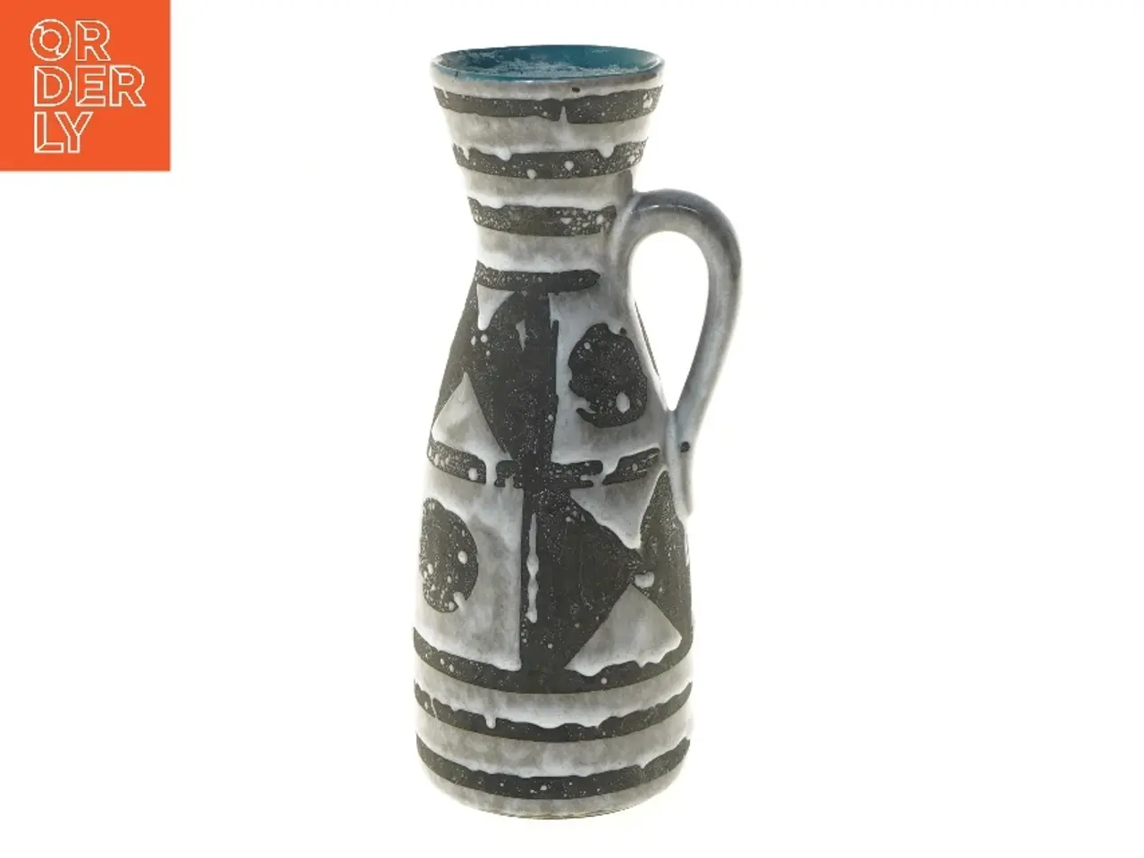 Billede 1 - Keramikvase med mønster (str. 23 cm)
