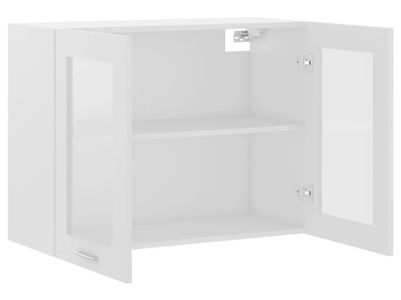 Billede 5 - Hængende vitrineskab “Lyon” - hvid, 80×31×60 cm, konstrueret træ