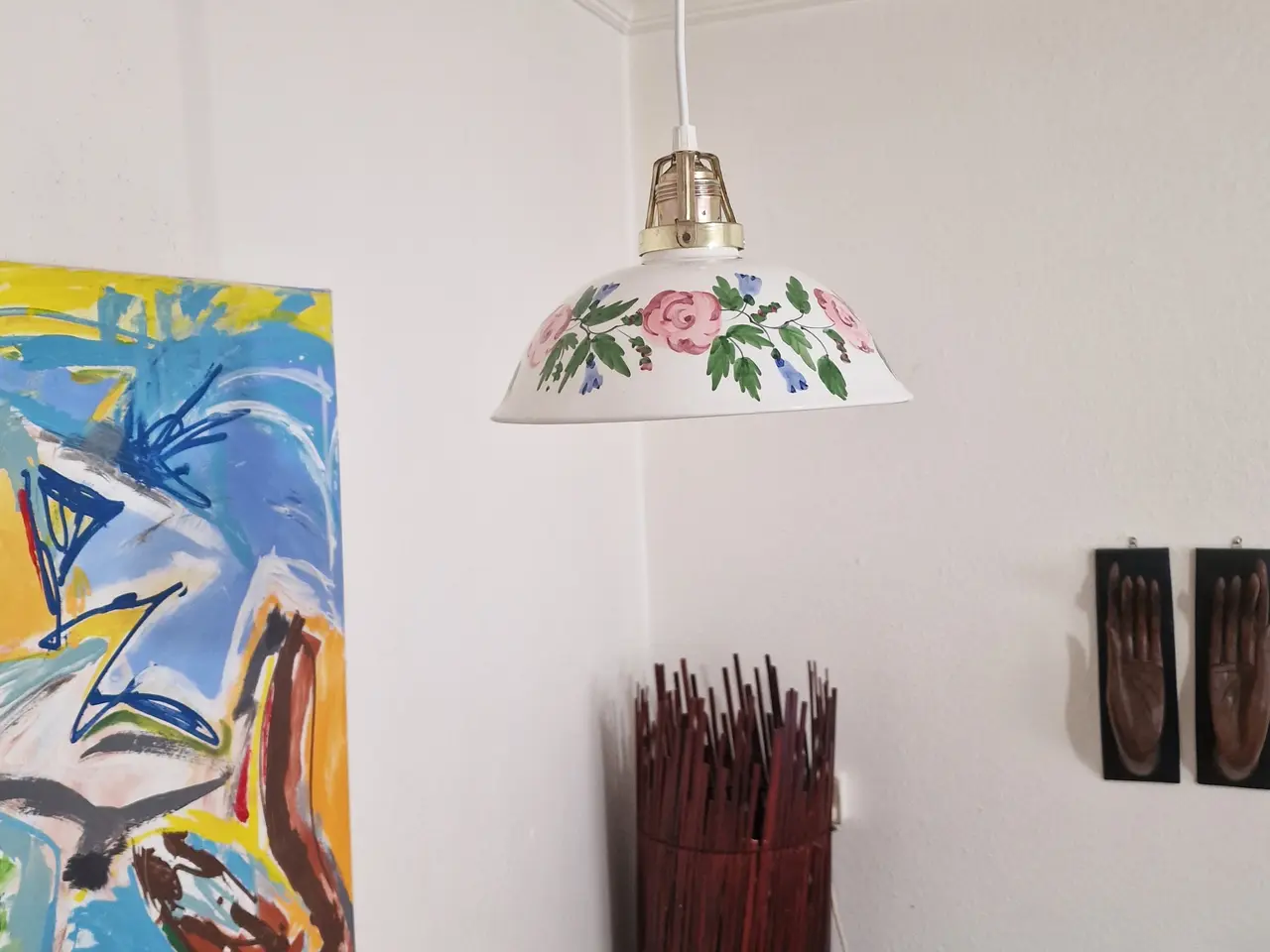 Billede 1 - Skøn dansk vintage keramik pendel.