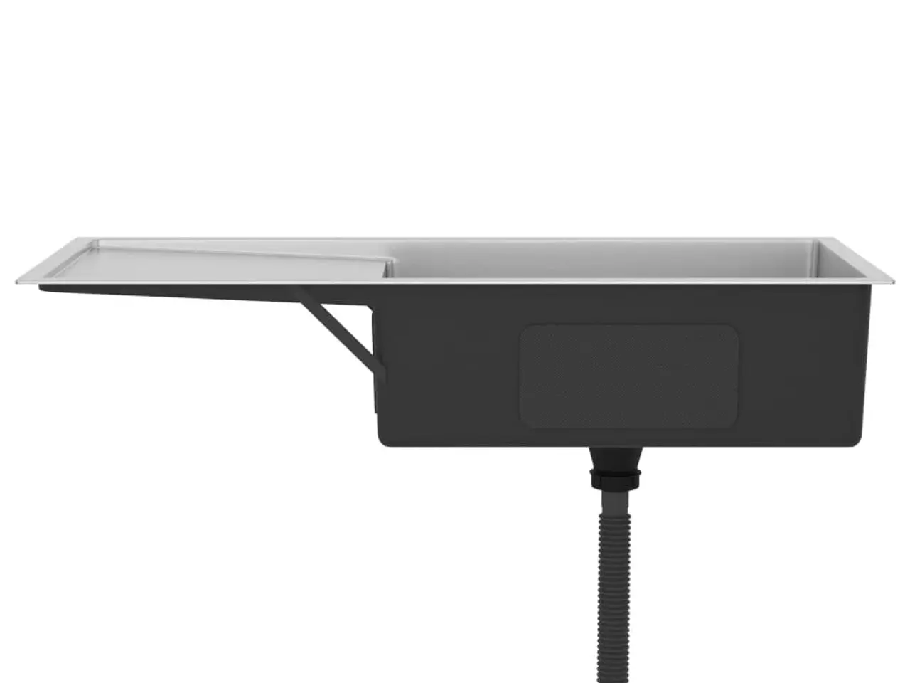 Billede 5 - Køkkenvask i rustfrit stål med afdrypningsbræt - 100 x 44 cm
