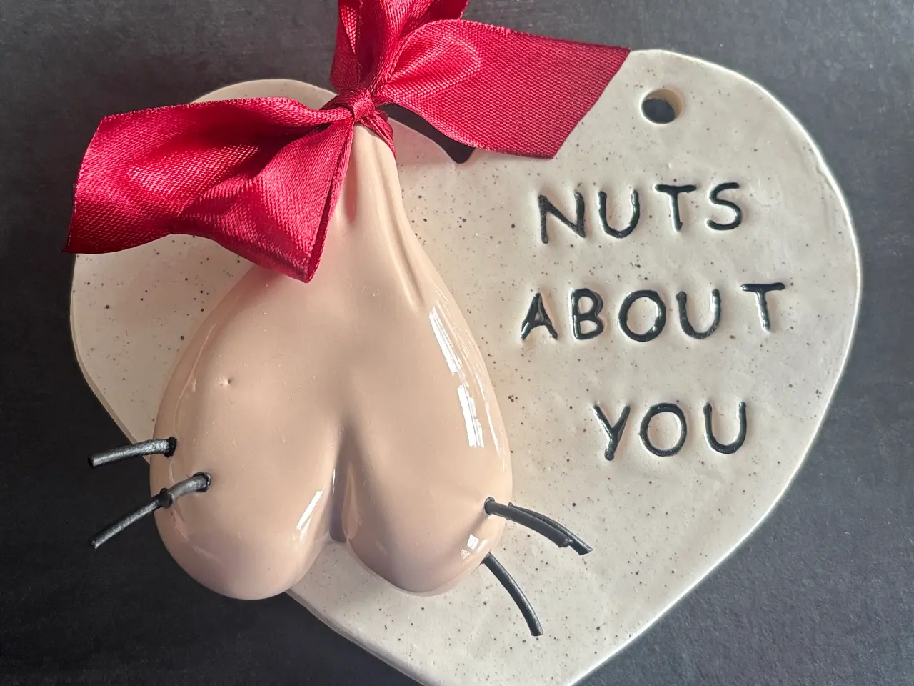 Billede 7 - Kugleskør med dig eller nuts about you hjerte 