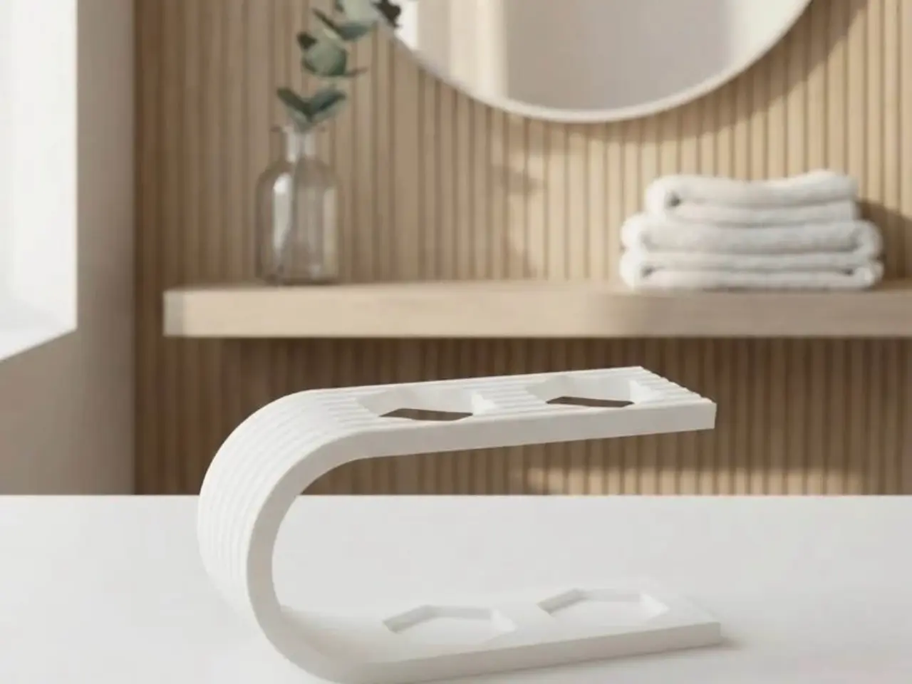 Billede 3 - ✨ Elegant 3D-printet tandbørsteholder til badevære