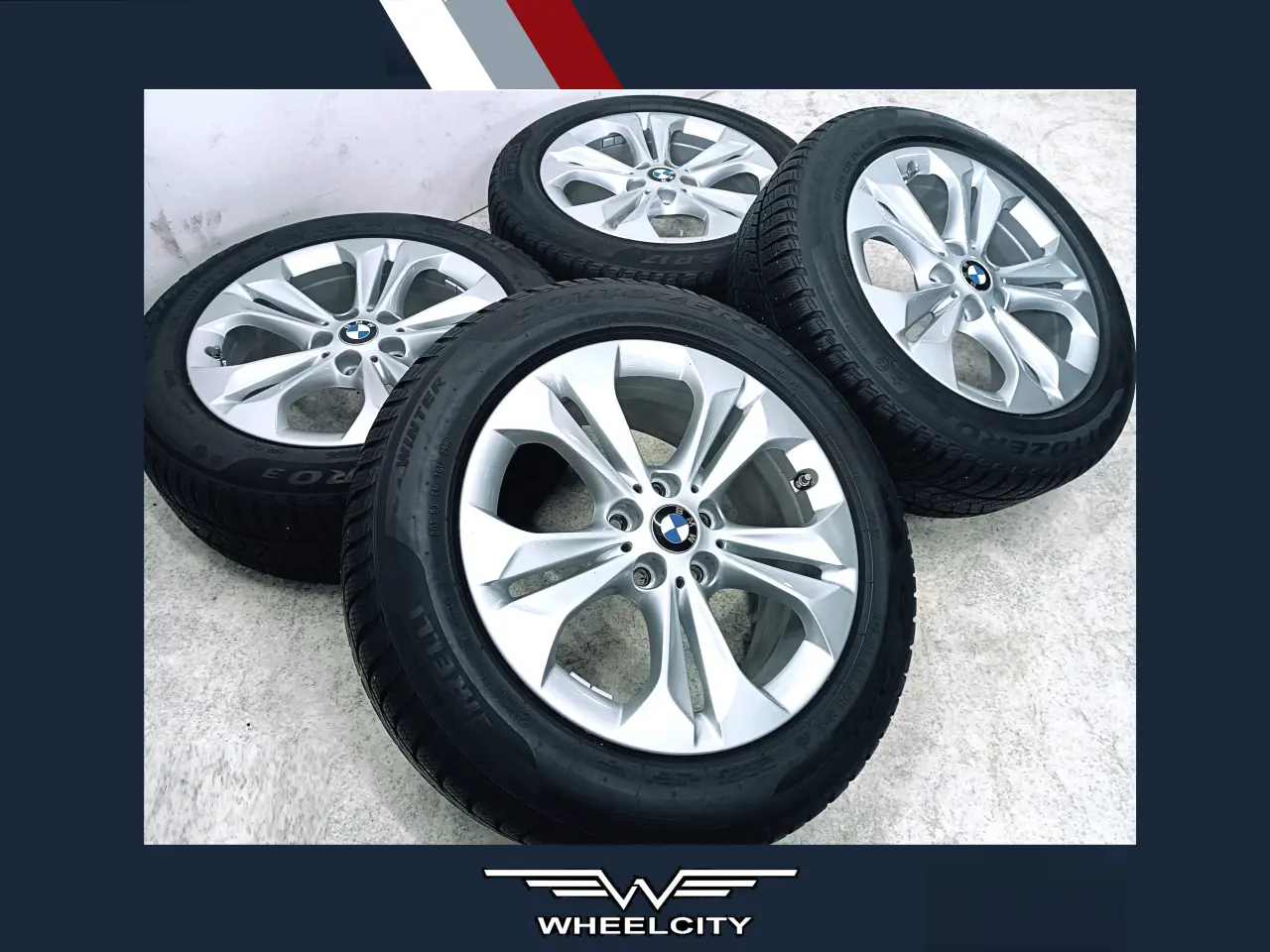 Billede 1 - 5x112 17" ET52 nav 66,6ø BMW vintersæt inkl.TPMS