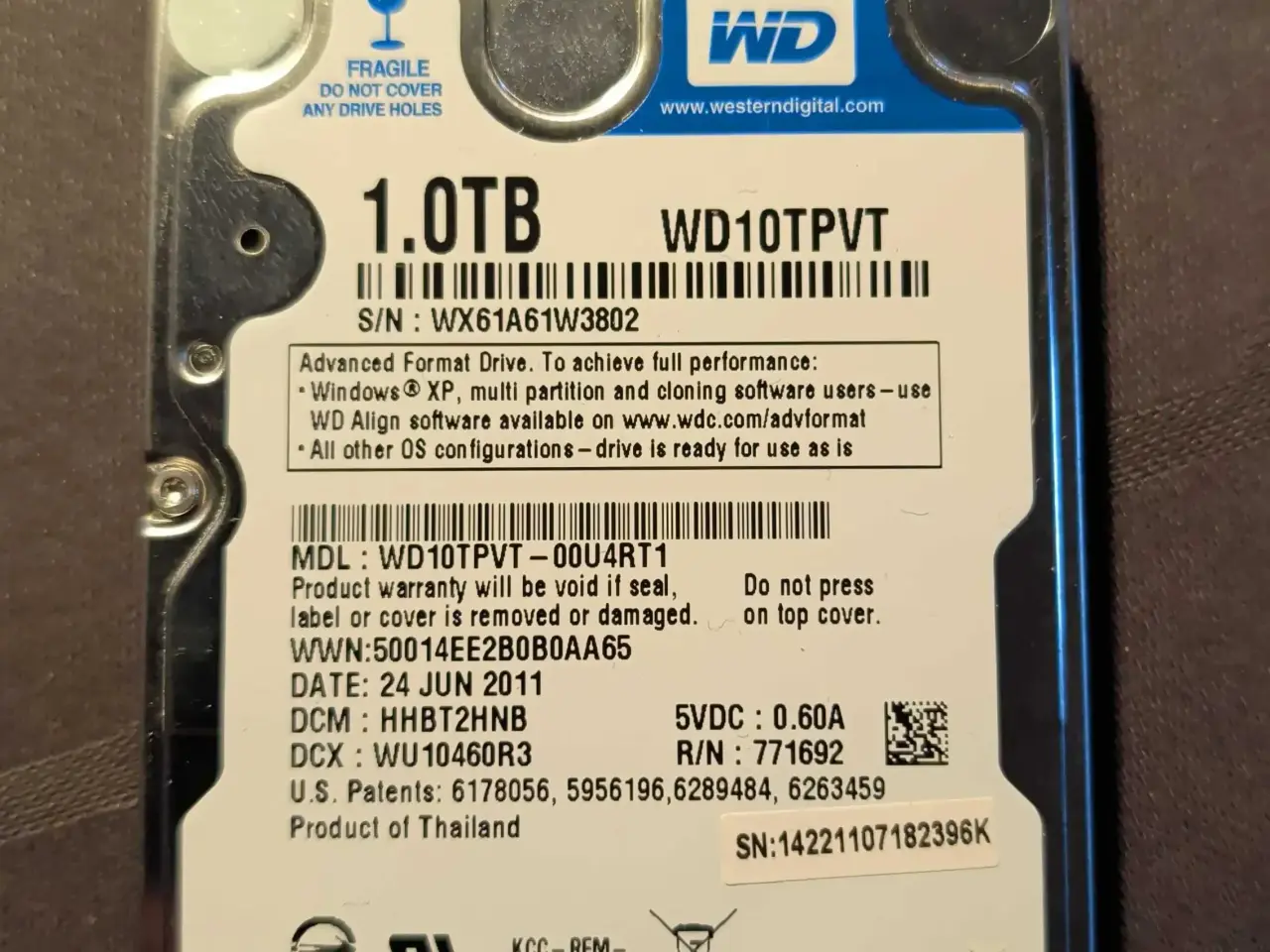 Billede 1 - Wd 2,5" 1TB