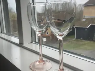 12 franske Luminarc hvidvinsglas i rosa