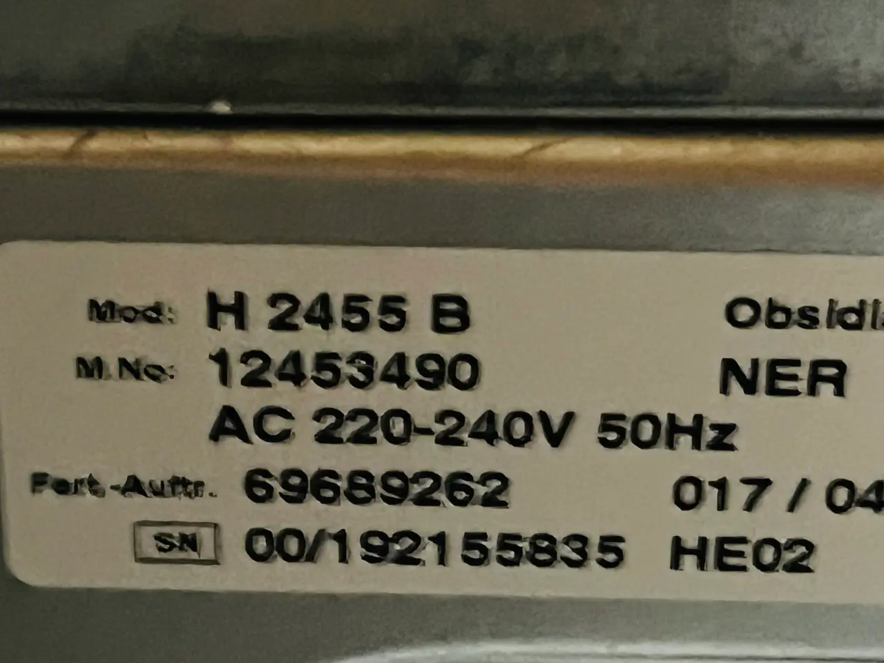 Billede 2 - Indbygningsovn MIELE H 2455 B