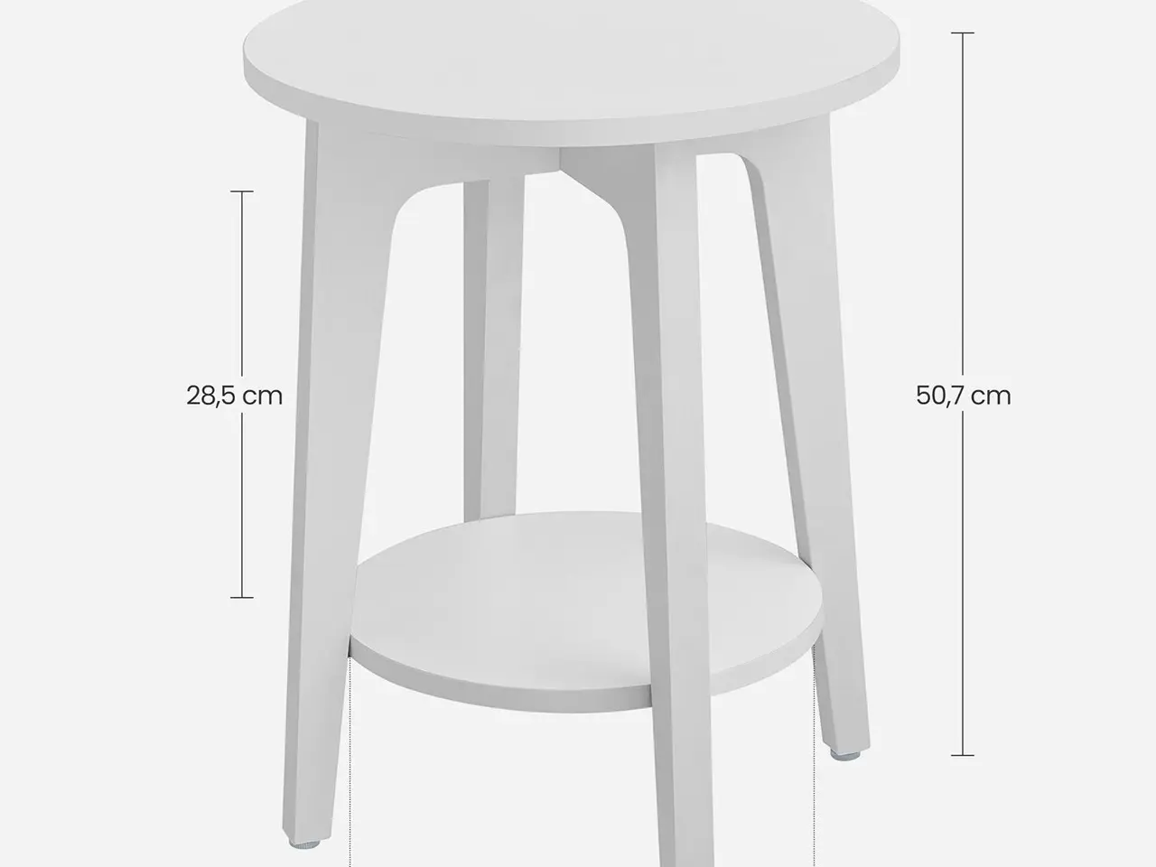 Billede 6 - Sidebord rund hvid 40 × 50 cm (LET283T14)