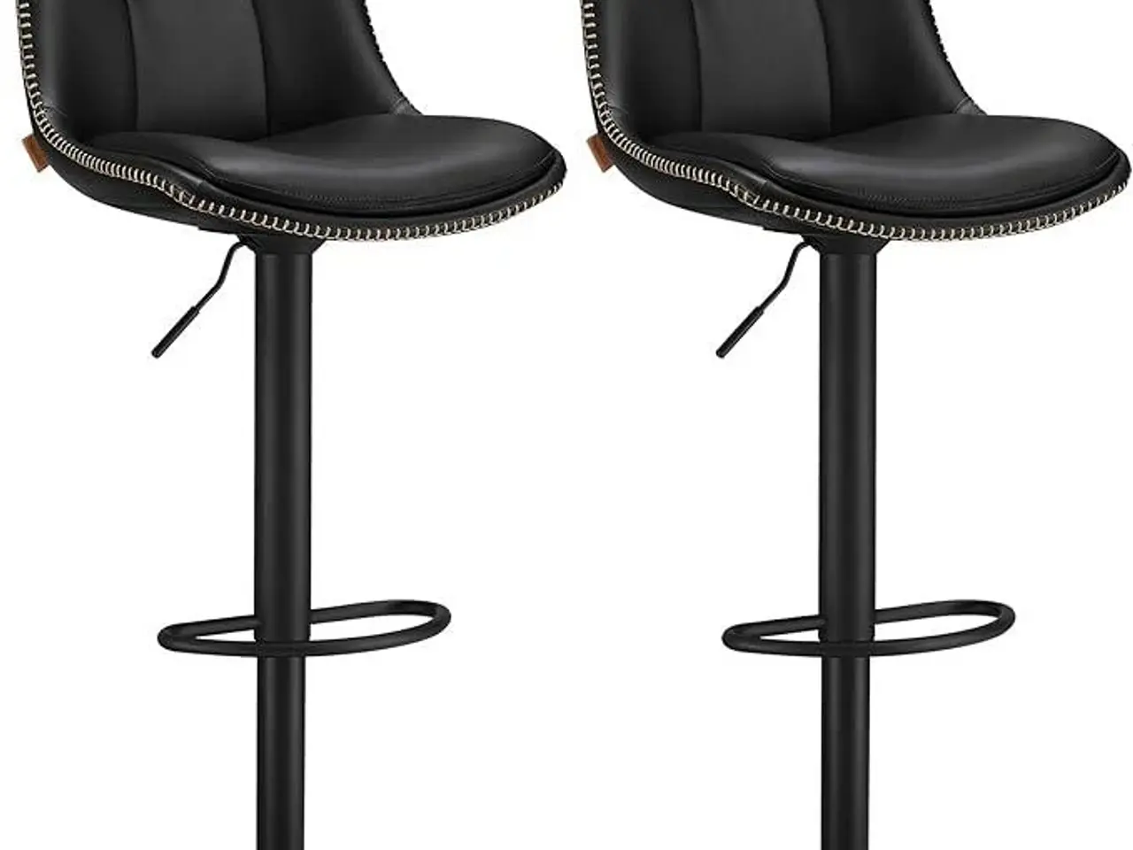 Billede 1 - Barstole med ryglæn, højdejusterbare - Ink Black, 2 stk.