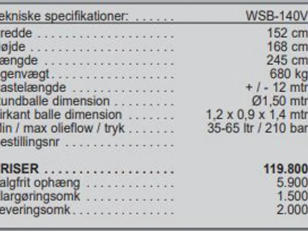 Billede 8 - VDMJ WSB-140V