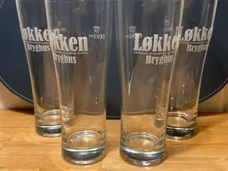 Løkken Bryghus ølglas 0,4 l – sæt med 4 glas