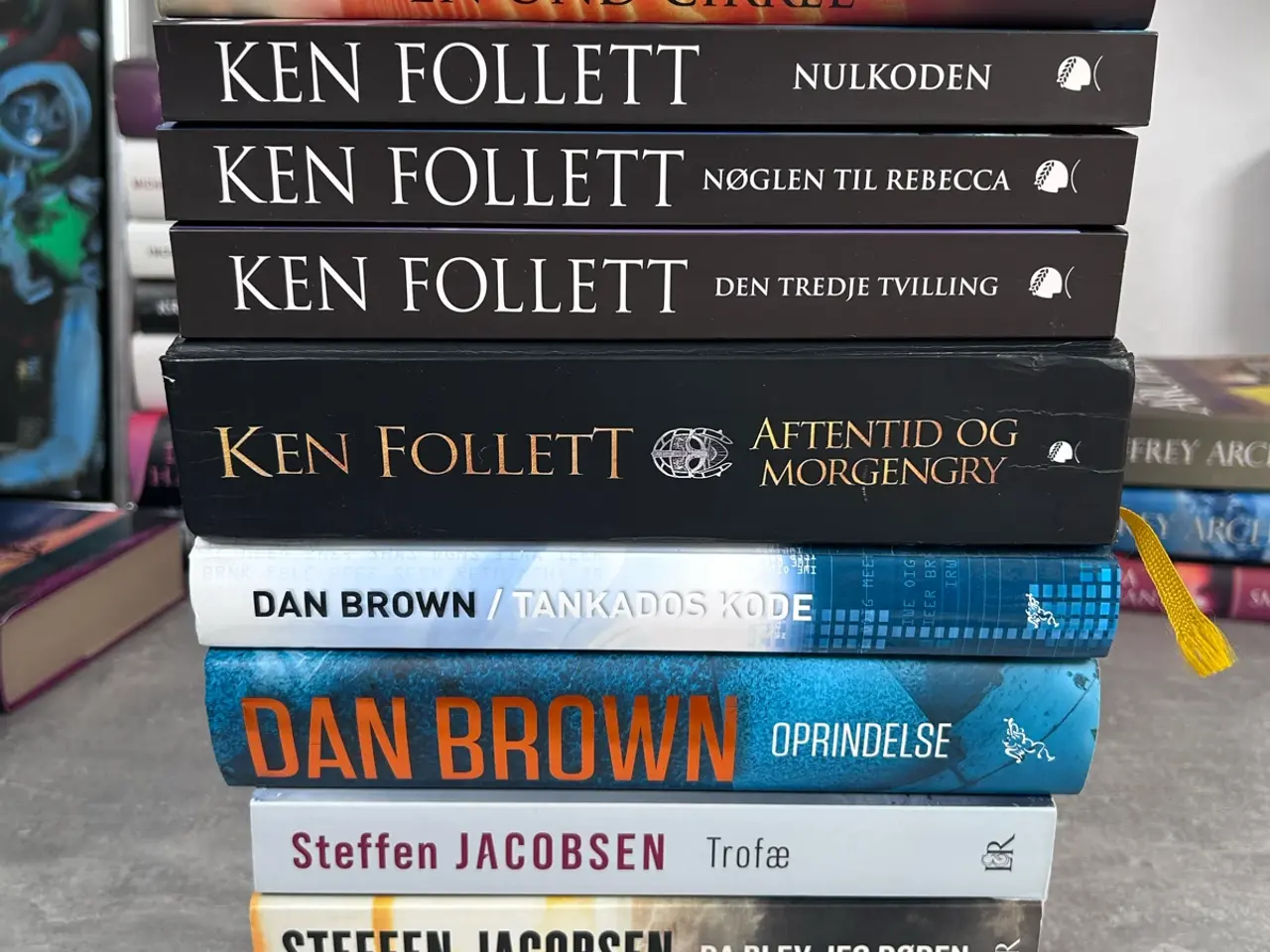 Billede 1 - Ken Follett, Dan Brown, Steffen Jacobsen. 
