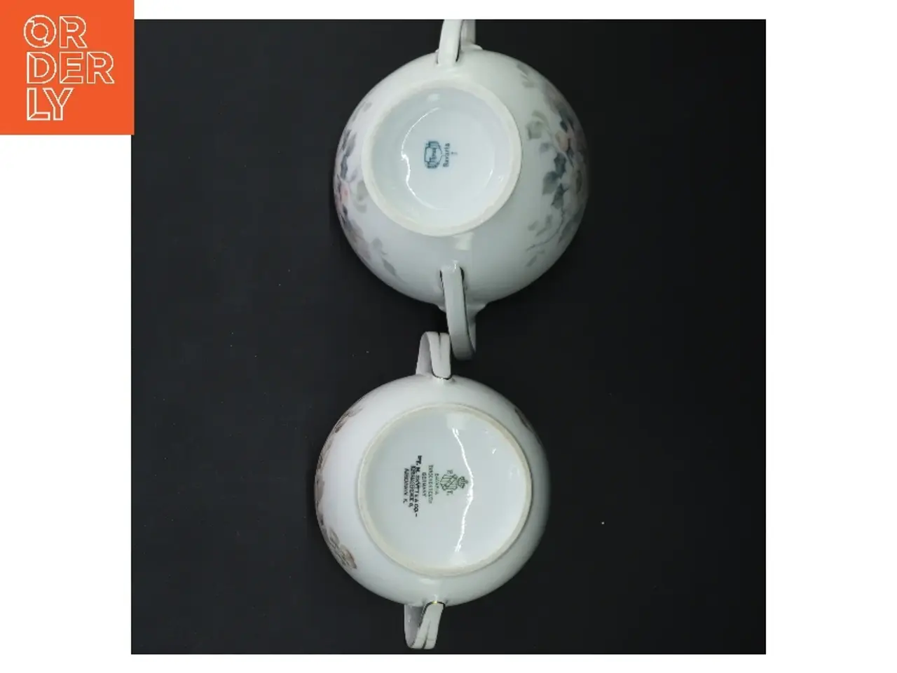 Billede 9 - Porcelæn sukkerskål og mælkekande fra Bavaria (str. ø 10 cm og ø 12 cm)