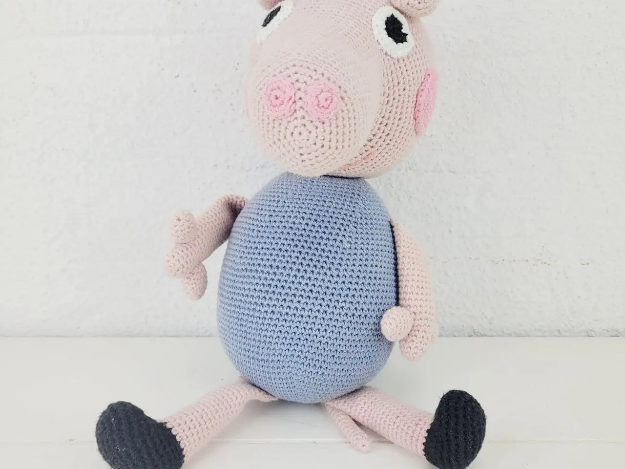 Billede 3 - ⭐️- Unik Hjemmestrikket Gustav Gris Bamse