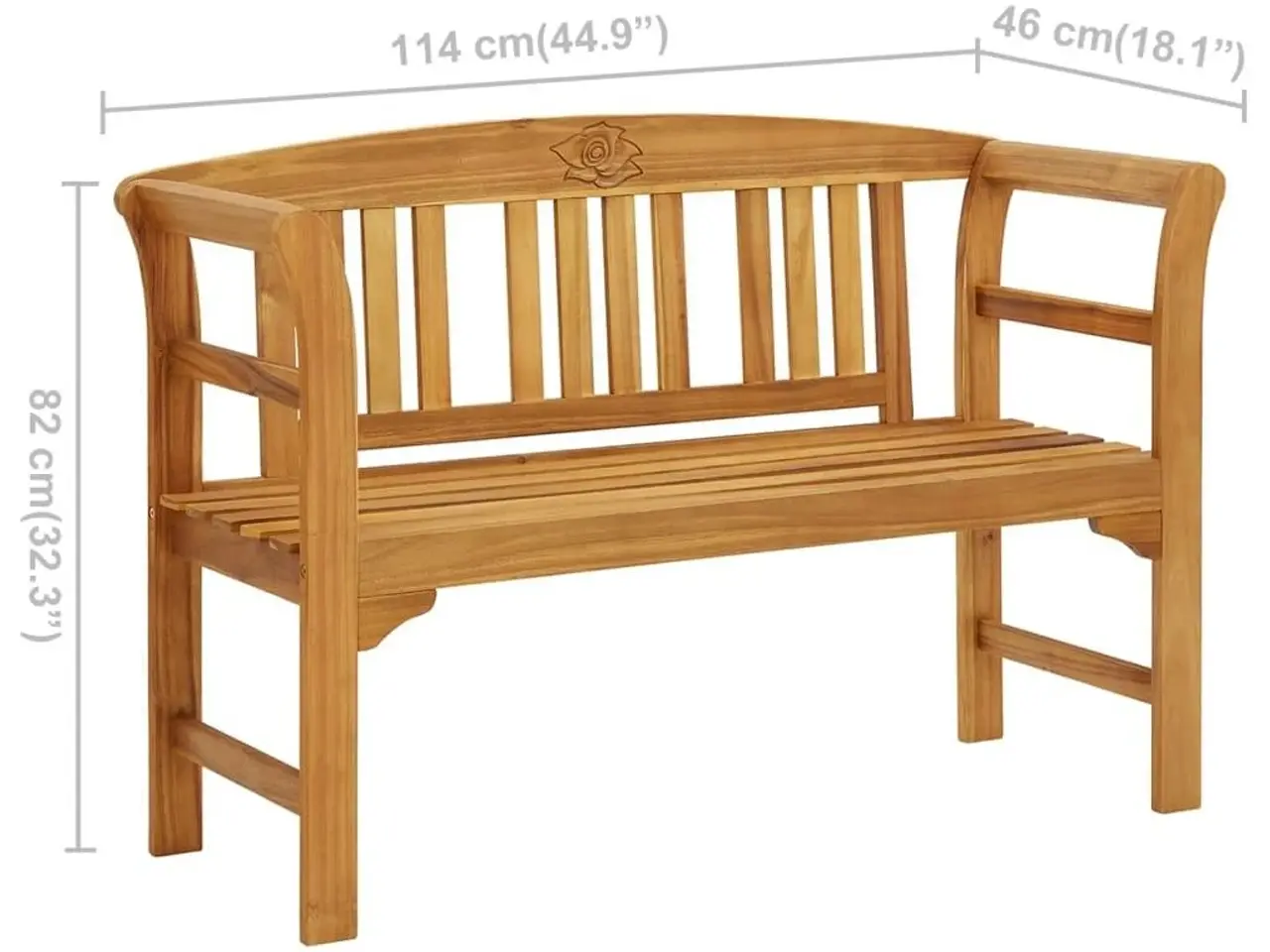 Billede 6 - Havebænk 114 cm i massivt akacietræ