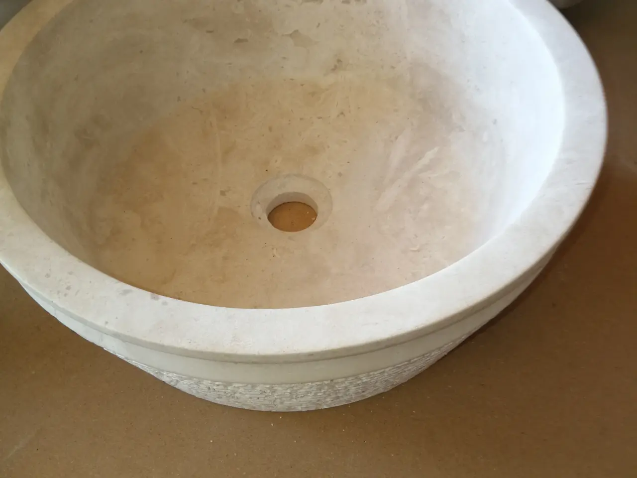 Billede 2 - NY ÆGTE NATURSTENSVASK, TRAVERTIN BEIGE, KR. 3.800