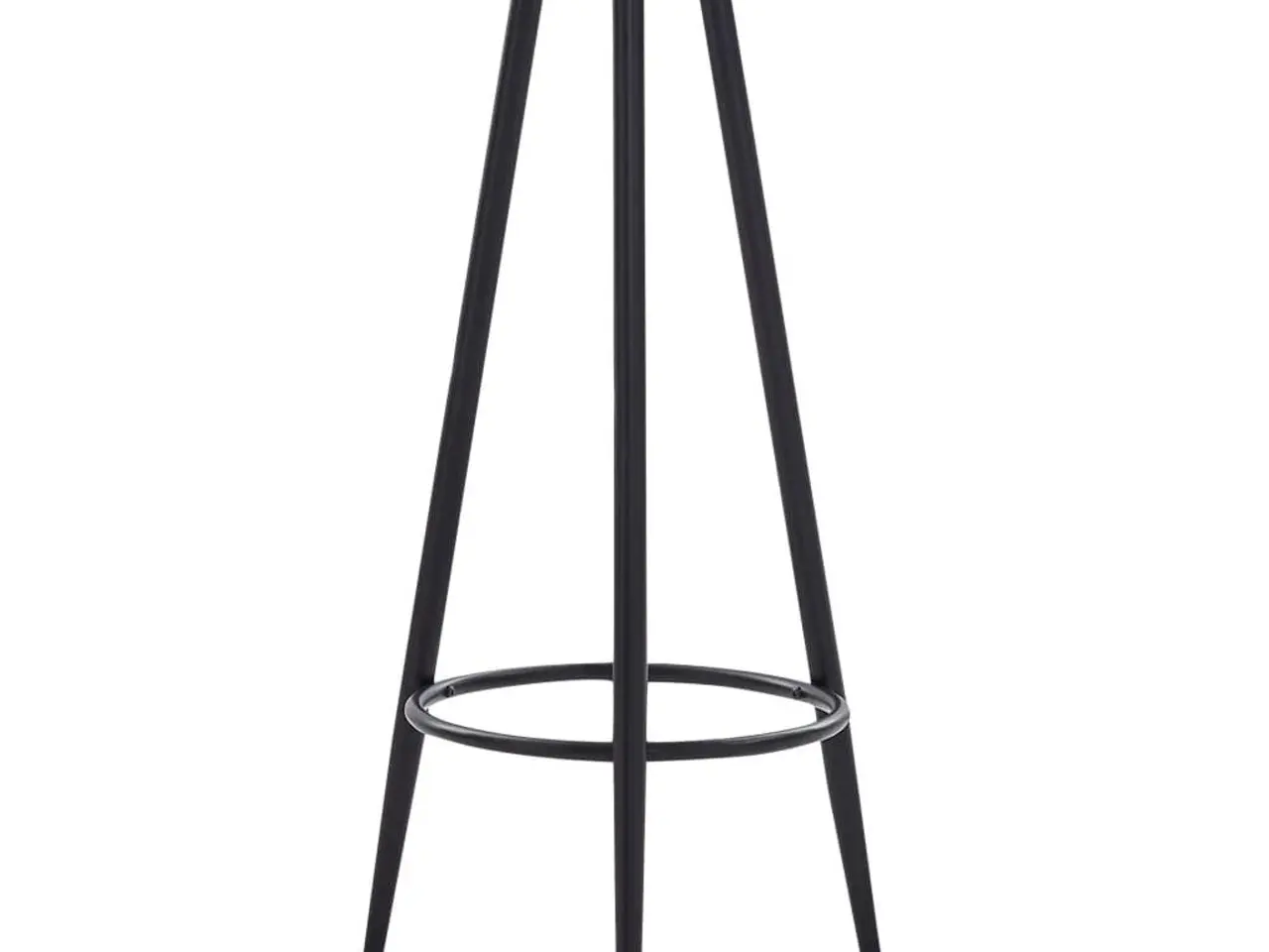 Billede 1 - Barbord Ø60 x 107,5 cm - MDF og metal, sort