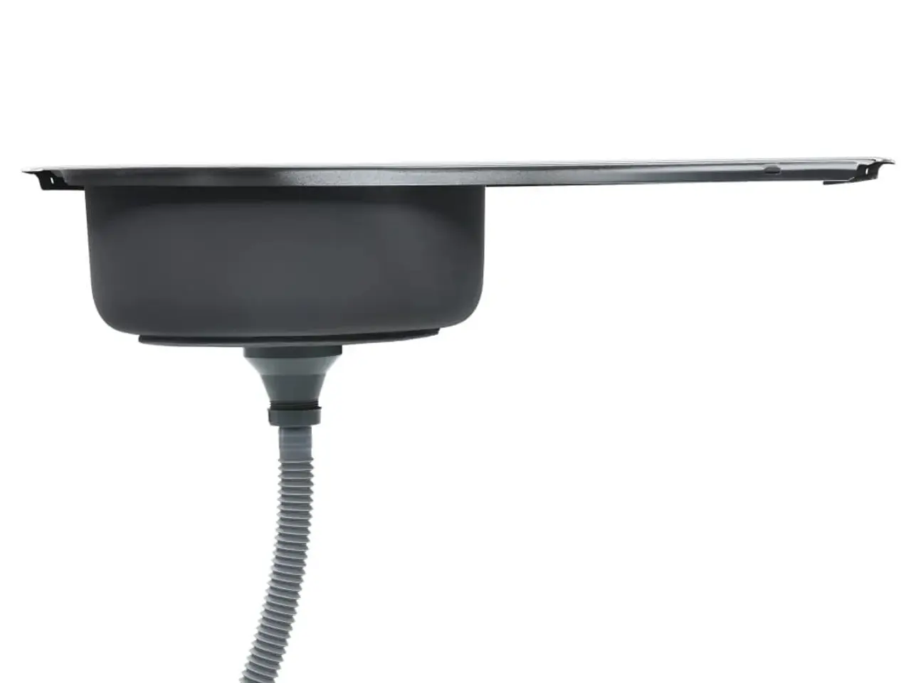 Billede 5 - Køkkenvask i rustfrit stål med drypbakke, strainer og vandlås - 75 × 40 cm