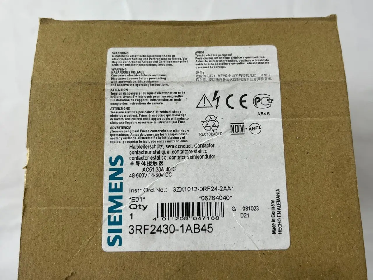 Billede 6 - Siemens 3RF2430‑1AB45 Sirius 3‑Phase Solid State
