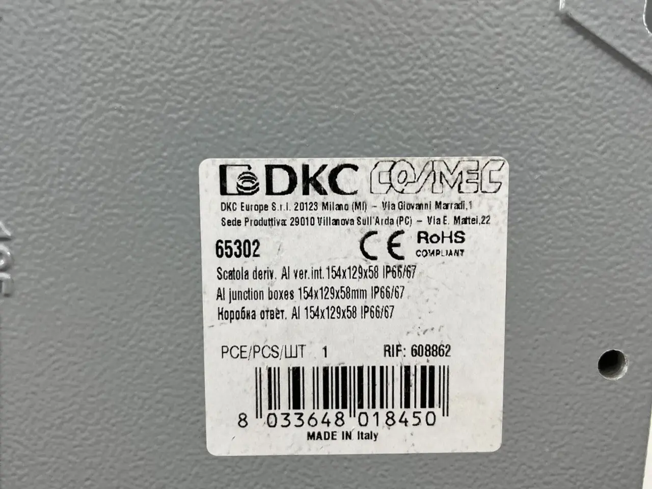 Billede 8 - DKC Cosimec 65302 Aluminum Junction Box, 2x