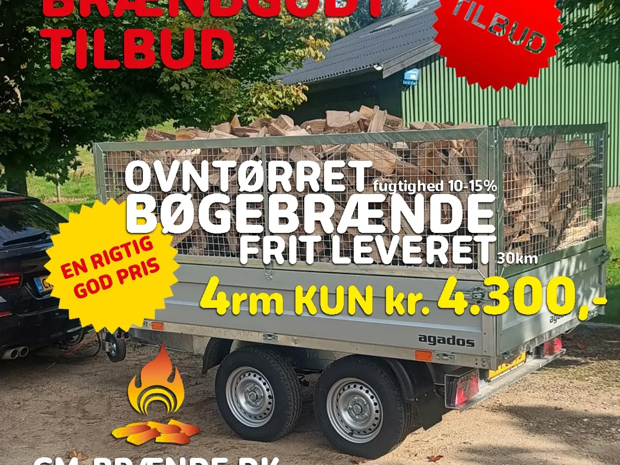 Billede 2 - Brændgodt tilbud: 4 RM. Ovntørret Bøgebrænde