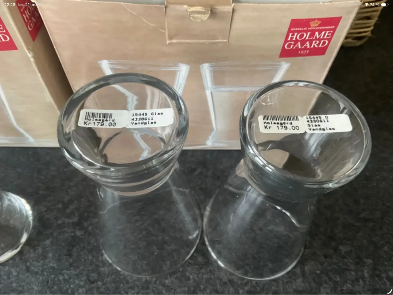 Billede 2 - Holmegaard 4 vandglas 